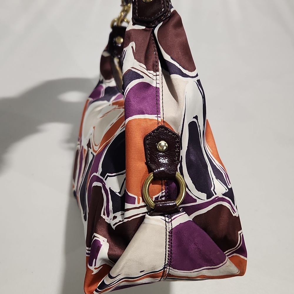 Coach Ashley Scarf Print Hobo Shoulder Bag F20063 - Picture 4 of 12
